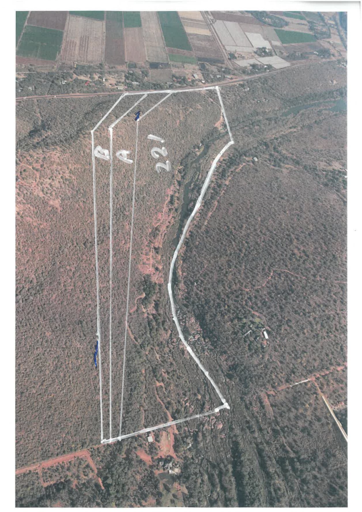 Aerial view portion 221 and 2 adjacent available properties A & B view 1